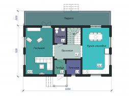 Проект каркасного дома 2-50-6