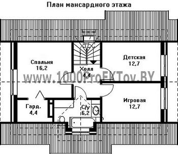 Проект дома из блоков 1303