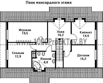 Проект дома из блоков 1482