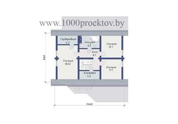 Проект деревянного дома 1550