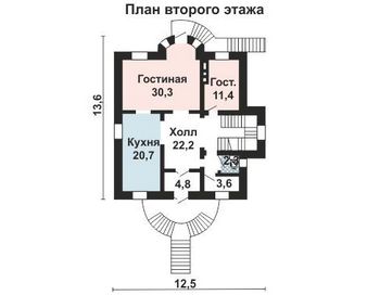 Проект дома из блоков 10-2204