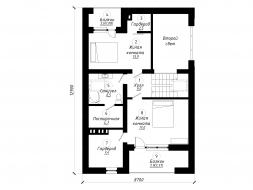 Проект дома из блоков м22