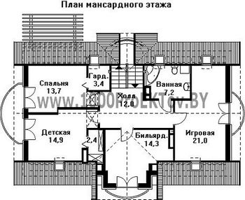 Проект дома из блоков 1164