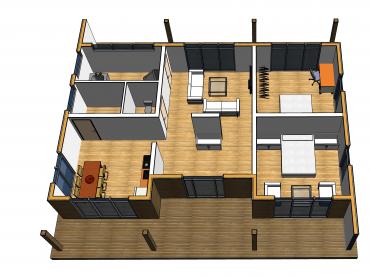 Проект каркасного дома 2-10-2
