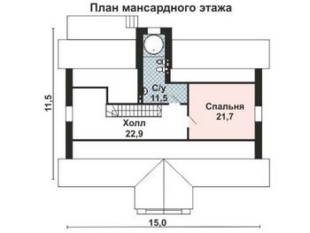 Проект дома из блоков 10-2180