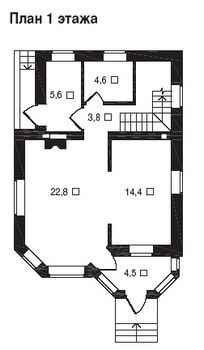 Проект дома из блоков 1541