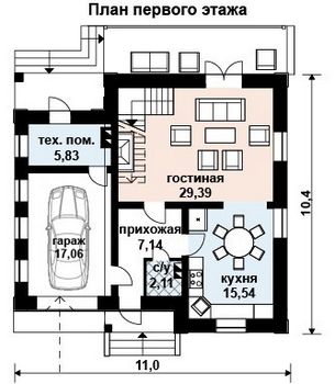 Проект дома из блоков 10-2014