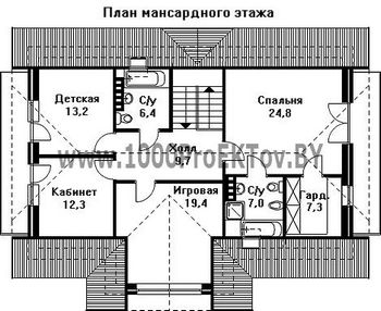 Проект дома из блоков 1235