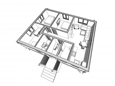 Проект каркасного дома 2-60-3