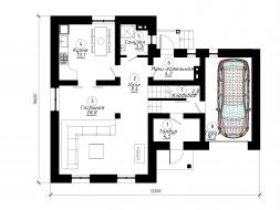 Проект дома из блоков м24