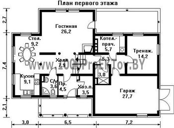 Проект дома из блоков 1181