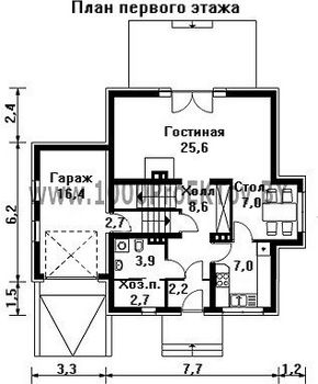 Проект дома из блоков 1298