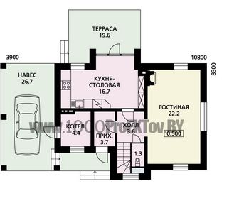 Проект дома из блоков 1124