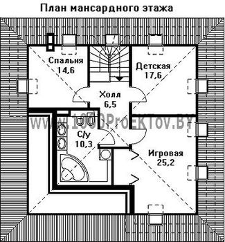 Проект дома из блоков 1256