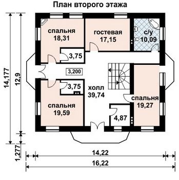 Проект каменного дома 10-2088
