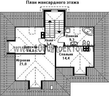 Проект дома из блоков 1262