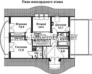 Проект дома из блоков 1438