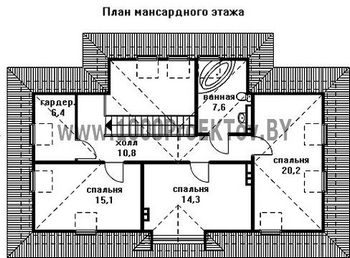 Проект дома из блоков 1323