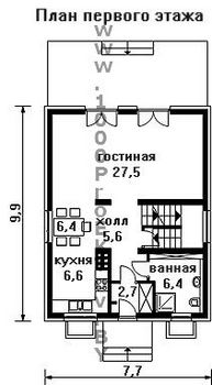 Проект дома из блоков 1353
