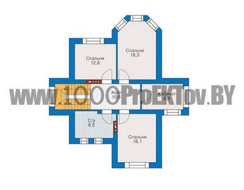 Проект каменного дома 1087