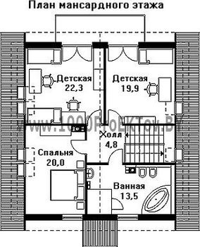 Проект дома из блоков 1150