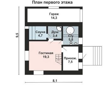 Проект дома из блоков 10-2148