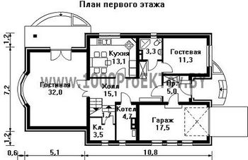 Проект дома из блоков 1442