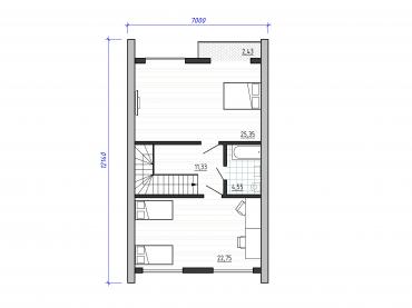 Проект каркасного дома 2-30-3