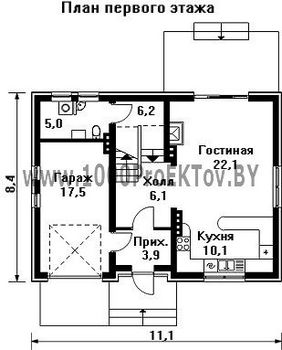 Проект дома из блоков 1409