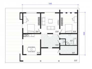 Проект каркасного дома 2-10-6