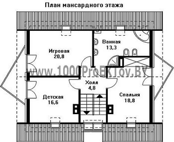 Проект дома из блоков 1481