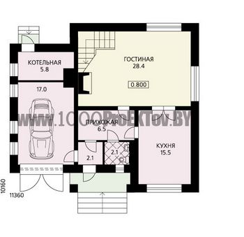 Проект дома из блоков 1082