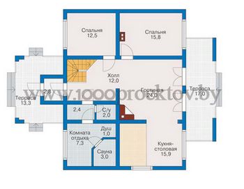 Проект деревянного дома 1057