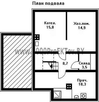 Проект дома из блоков 1308