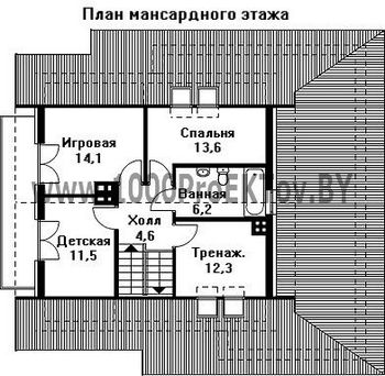 Проект дома из блоков 1419