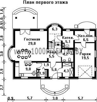 Проект дома из блоков 1164