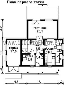 Проект дома из блоков 1345
