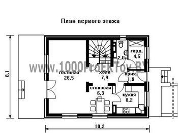 Проект дома из блоков 1472