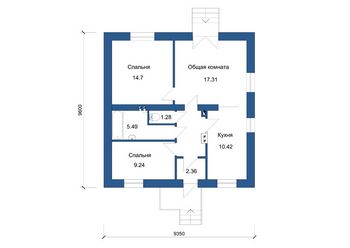 Проект дома из блоков 1304