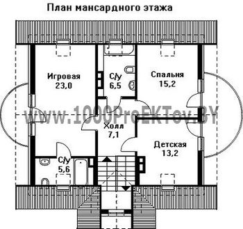 Проект дома из блоков 1477