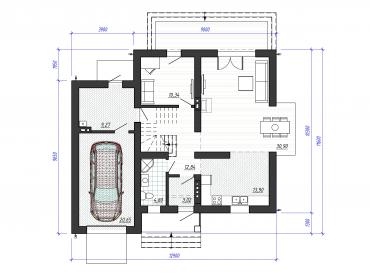 Проект дома из блоков 1-10