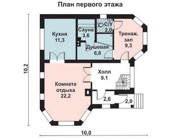 Проект дома из блоков 10-2135