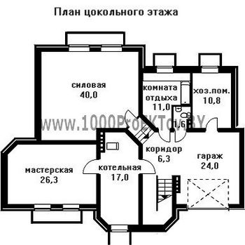 Проект дома из блоков 1356