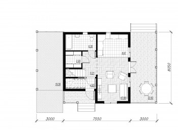 Проект каркасного дома 2-16