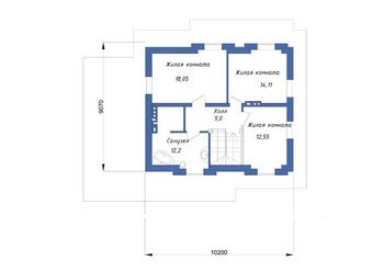 Проект дома из блоков 1248