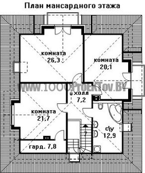 Проект дома из блоков 1532