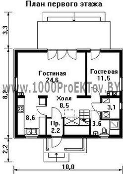 Проект дома из блоков 1441