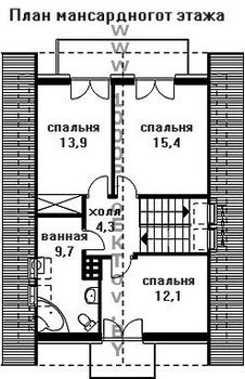 Проект дома из блоков 1353