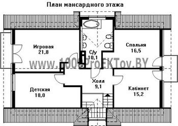 Проект дома из блоков 1312