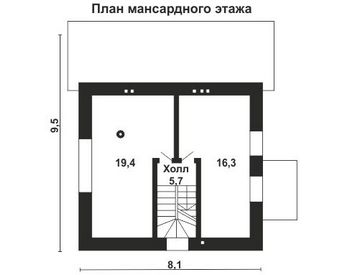 Проект дома из блоков 10-2148